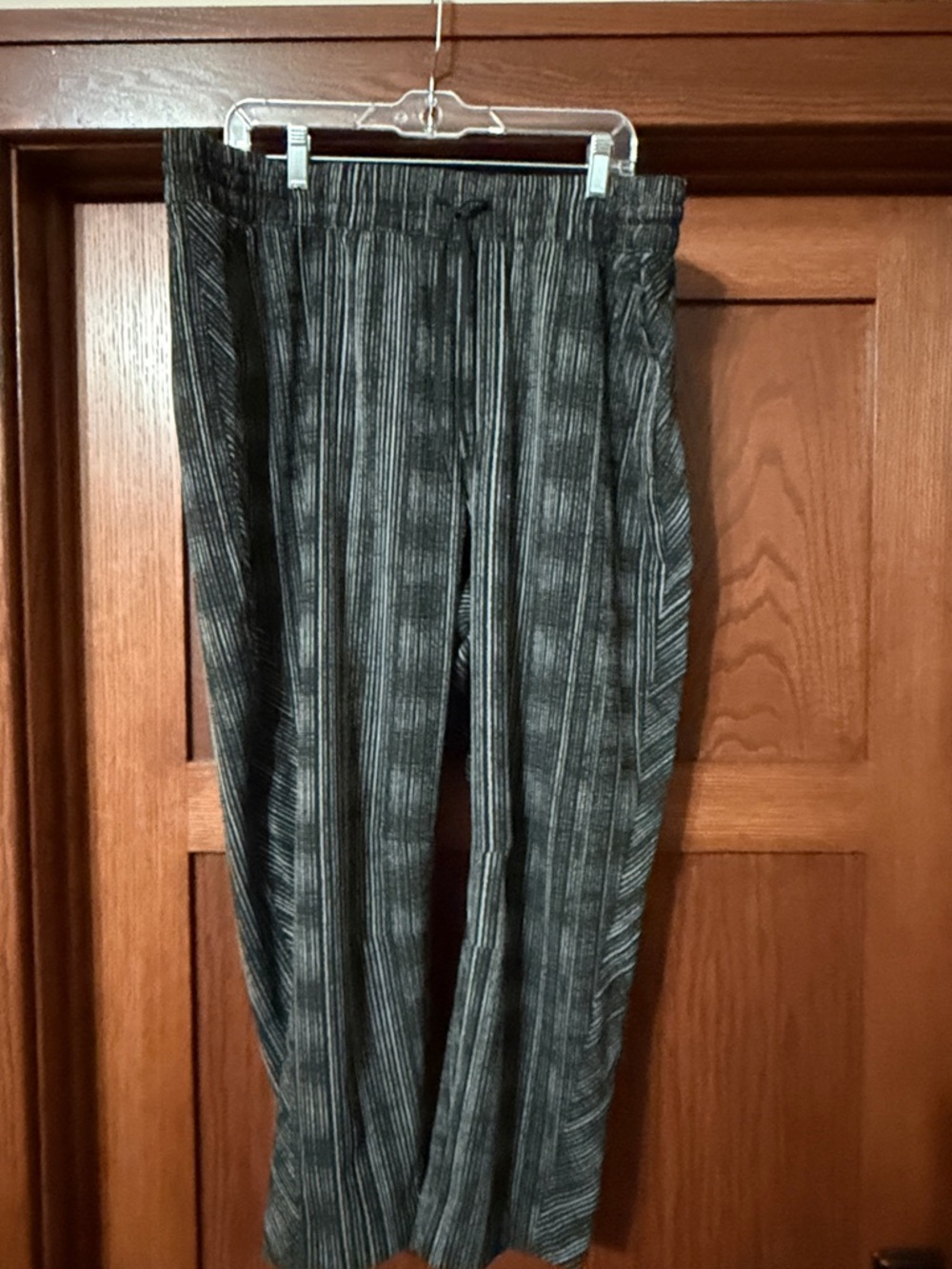 Athleta Womens Black and white Vertical Stripe Pants